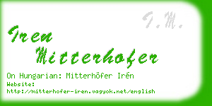 iren mitterhofer business card